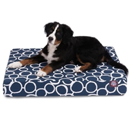 MAJESTIC PET Navy Blue Fusion Medium Orthopedic Memory Foam Rectangle Dog Bed 78899551475